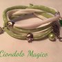 Bracciale lycra Green Pois