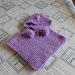 poncho color glicine con cappuccio per bimba