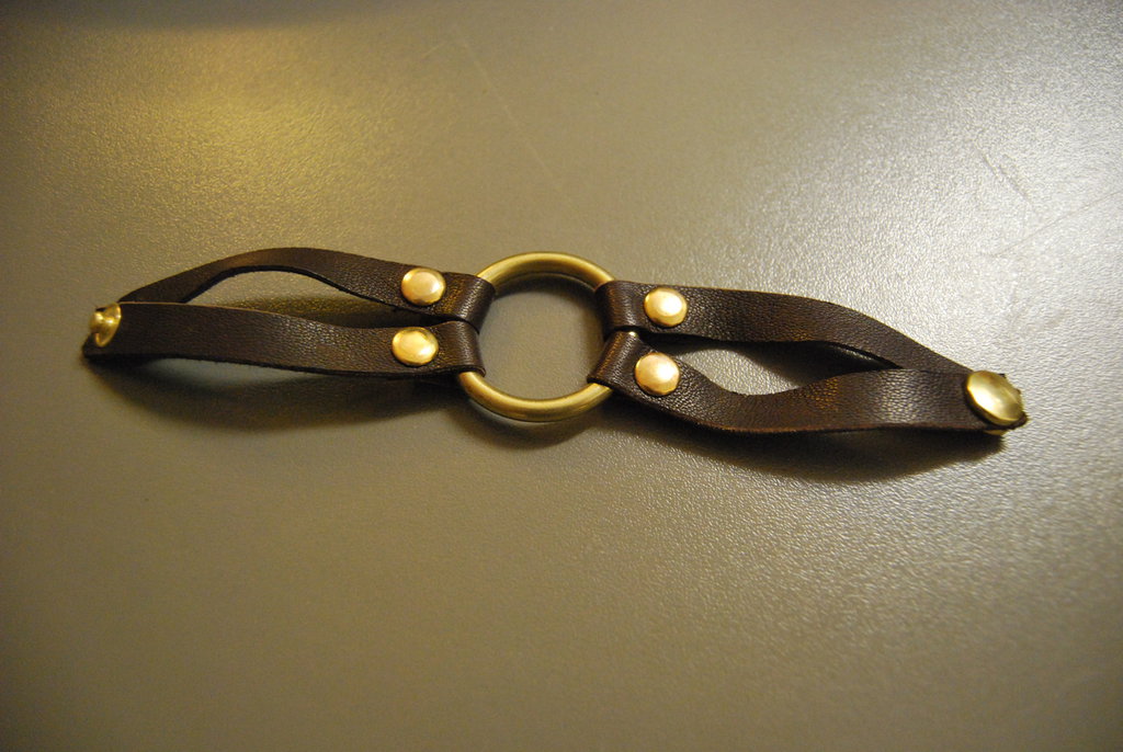 Bracciale Doppio In Pelle Marrone Scuro 4 Mm - Italia