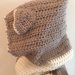 Cappuccio hood  in lana con orecchie 