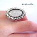 NOVITA'! Base anello color argento con piastra (35x24mm) (rcod.182543)