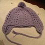 Cappello bambina viola con paraorecchie 