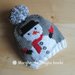 Berretto/cappello Snowman/pupazzo di neve lana merino fatto a mano a maglia