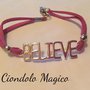 Bracciale "Believe" in Argento tibetano