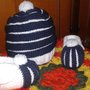 Scarpine di lana più berretto neonato lavorati a mano