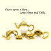 1 set copri/porta perla color oro "Teiera" (7-21 x 3-9 mm) (cod.04339)
