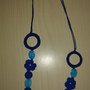 collana azzurra e blu