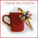 Cerchietto "Pan di stelle su fiocco  rosso tartant e oro"  idea regalo bambina accessori capelli biscotto fimo cernit 