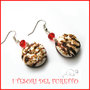 Orecchini "Donut glassa e noccioline" fimo cernit premo ciambelline idea regalo natale clip bambina ragazza dolcetti kawaii