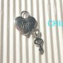 5 charms cuore lucchetto + chiave 