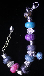 Bracelet with handmade beads