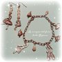 Parure orecchini e bracciale charms ballerina danza classica