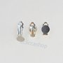 base orecchini a clips color argento 2 coppie