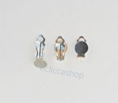 base orecchini a clips color argento 2 coppie
