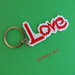 Portachiavi "Love" realizzato con perline Miyuki delica