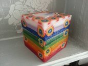 Candela cubo arcobaleno
