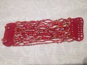 Bracciale crochet e perline “Moulin Rouge