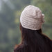Cappello cloche lana alpaca naturale all'uncinetto