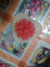 Bouquet di rose con base di cera a forma di cuore 