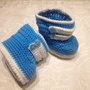 Scarpine neonato “Stivaletto Bianco Azzurro”