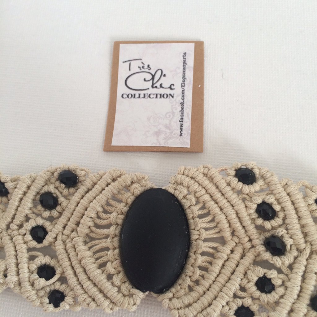 Jovivi Bracciale in pietra naturale rame perla