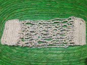 Bracciale crochet e perline “Elegante”