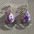 Pendenti in pasta polimerica fiori viola