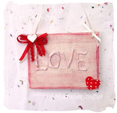 Mini targa in legno LOVE per San Valentino