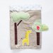 Sacche in stoffa ricamate con applicazioni colorate: una sacca con una giraffa golosa per il suo cambio a scuola!