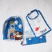 Coordinato scuola 'Fondale marino': uno zainetto, un asciugamano, un bavaglio e un sacchetto portabavaglio personalizzati per il tuo bambino!
