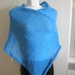 Poncho azzurro di mohair,leggerissimo,accessori donna,maglieria