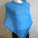 Poncho azzurro di mohair,leggerissimo,accessori donna,maglieria