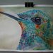 Uccello Colibrì ad acquerello, dipinto originale / bird watercolor (hummingbird)