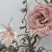 Rosa shabby color rosa a pois avorio - Forme Tessili 3D
