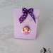 Bomboniere comunione portaconfetti scatolina lilla e angioletto con fiocco viola pois 