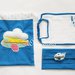 Sacca del coordinato 'Aeroplano tra le nuvole': sacche ricamate per pannolini, cambio, asilo, personalizzabili per voi!