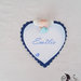 Card Art  battesimo segnaposto cuore con angioletto blu navy 