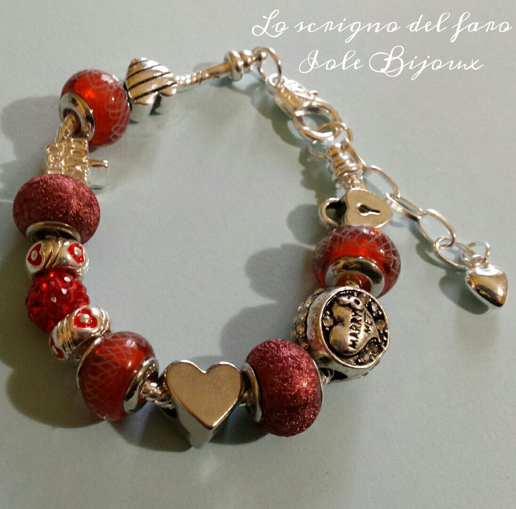 BRACCIALE APERTO IN ACCIAIO RODIATO - Spazio Ricamo