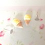 ORECCHINI PERNO - CONO GELATO GIALLO     - FIMO - adatto anche a bambine  - kawaii