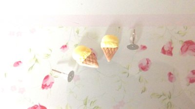 ORECCHINI PERNO - CONO GELATO GIALLO - FIMO - adatto anche a bambine - kawaii ORECCHINI PERNO - CONO GELATO GIALLO - FIMO - adatto anche a bambine - kawaii