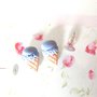 ORECCHINI PERNO - CONO GELATO BLUETTE  - FIMO - adatto anche a bambine  - kawaii