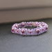 Braccialetto con perle color lilla e cristalli swarovski 