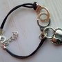 BRACCIALE MANETTE CUORE ARGENTO  DONNA UOMO AMORE