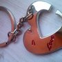 PORTACHIAVI DONNA UOMO CUORE LOVE IN METALLO -