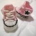 Scarpine da ginnastica   realizzate  con l'uncinetto da bambina, in lana o cotone colore rosa -modello Stella-