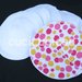 set di 6 coppette assorbilatte lavabili (pois fuchsia) / set of 6 cloth nursing pads