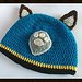 Cappellino berretta ispirato a Chease della Paw Patrol ad uncinetto, in lana o cotone colore blu -Modello chease-