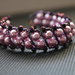Braccialetto con perle lilla perline miyuki viola e cristalli