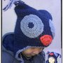 Cappellino Berretta gufo realizzata ad uncinetto in lana o cotone -Modello gufetto-