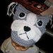 Cappellino Berretta cagnolino realizzata ad uncinetto in lana o cotone -Modello fedele-